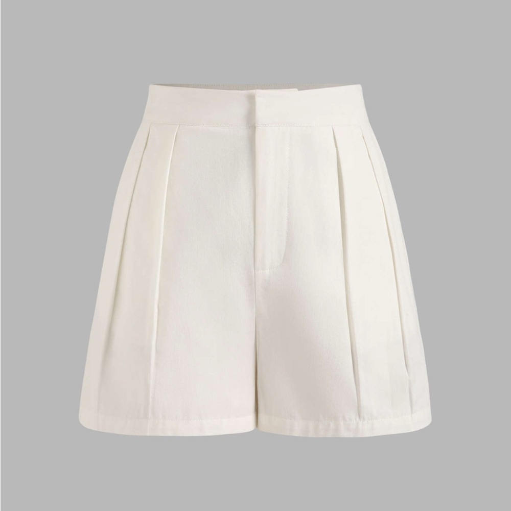 Cider Solid Mini Pleated Shorts